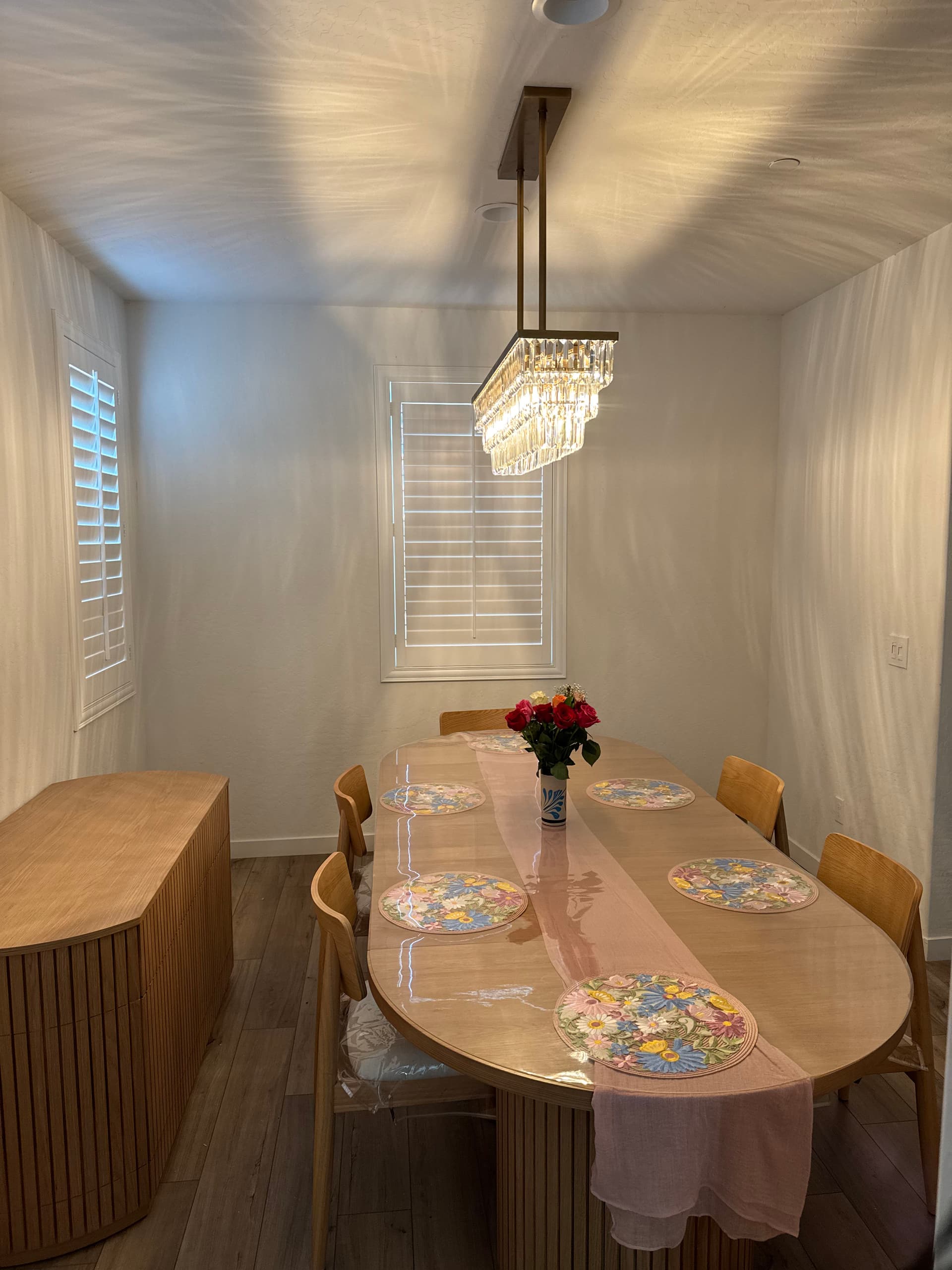 Gallery photos for Elegant Dining Room Chandelier Installation in Los Banos: Image #1