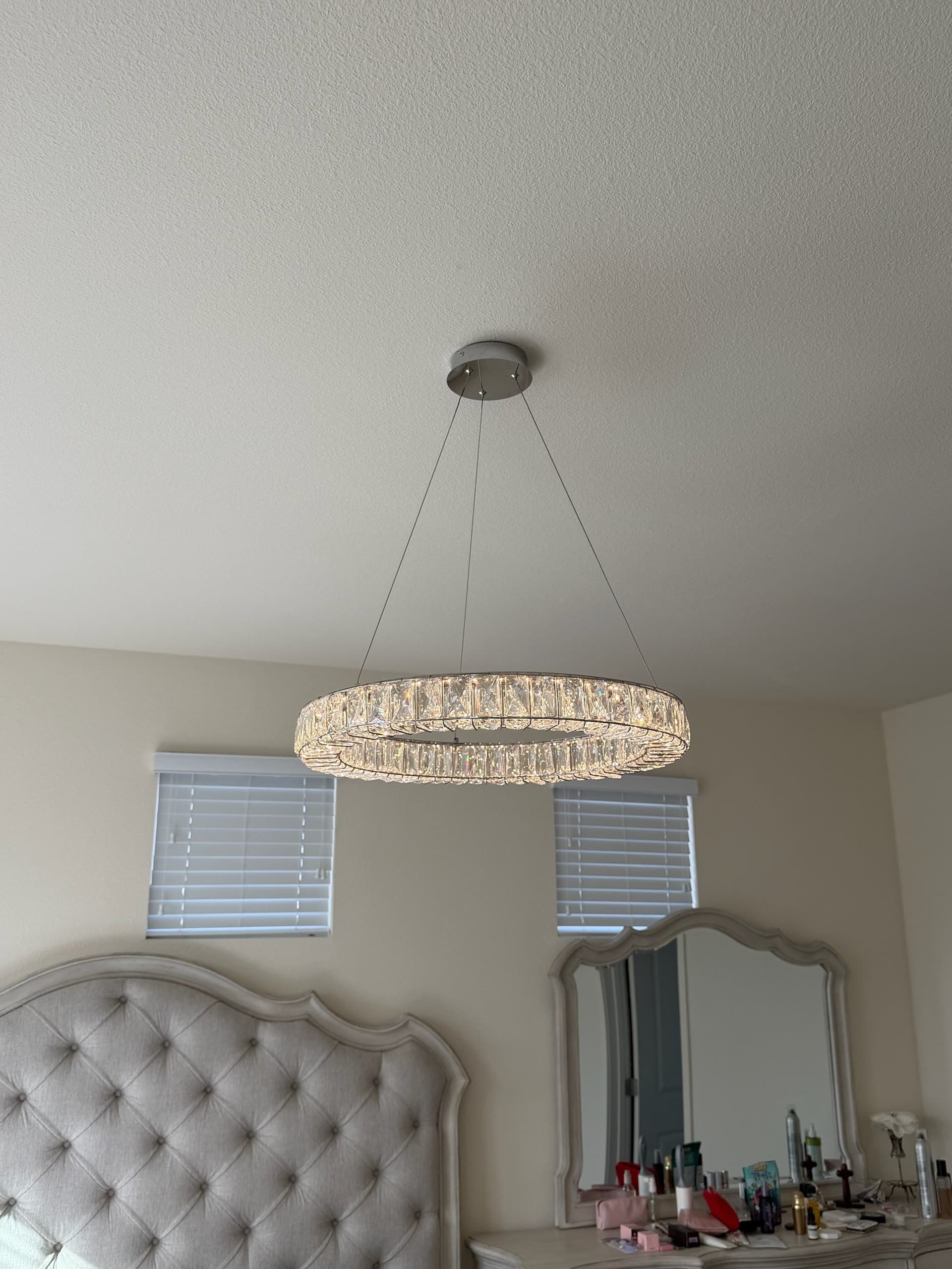 Elegant Chandelier Installation Brings Light to Los Banos Bedroom image