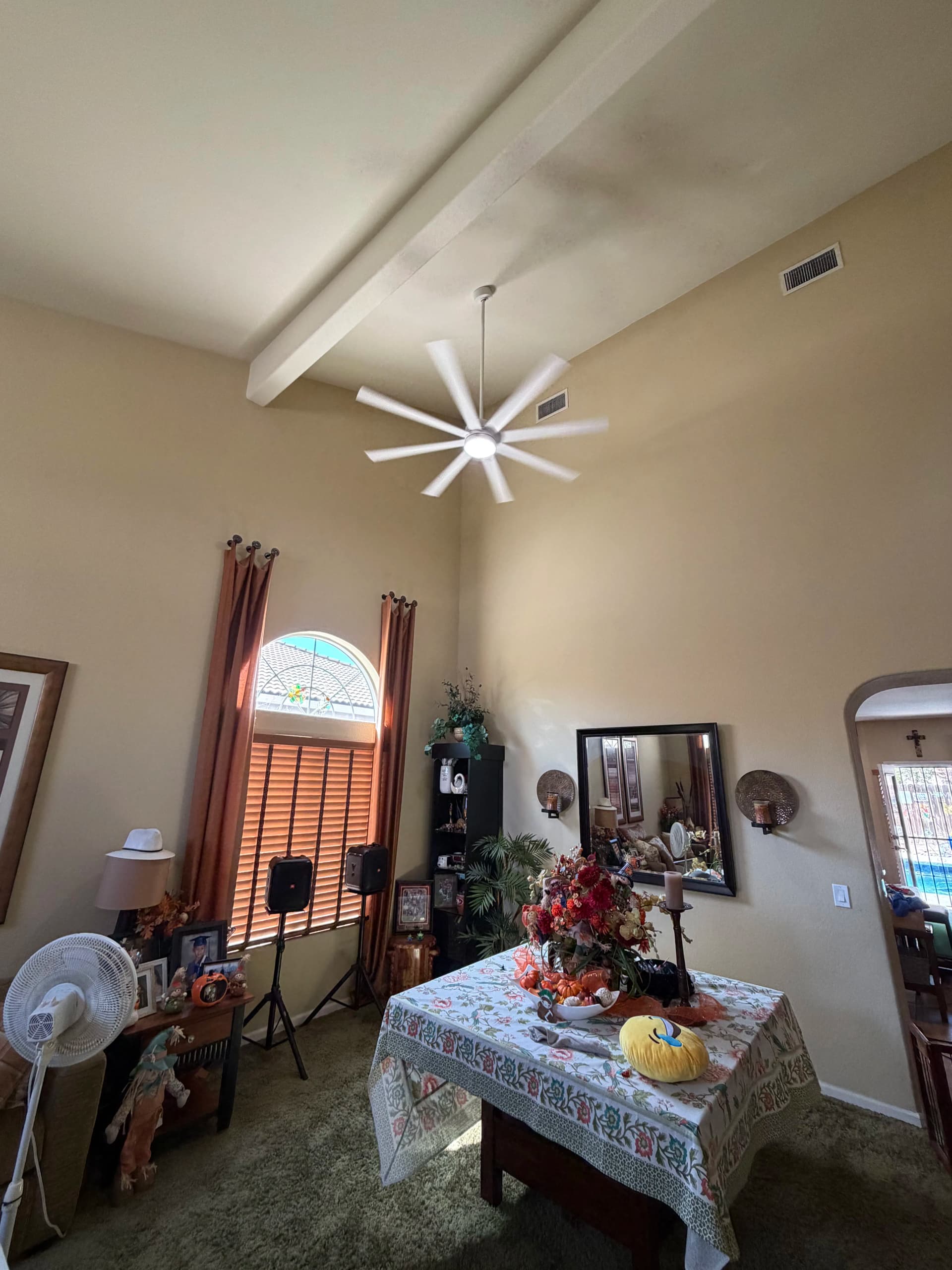 Gallery photos for Ceiling Fan Install on a 20-Foot Vaulted Ceiling: Image #1